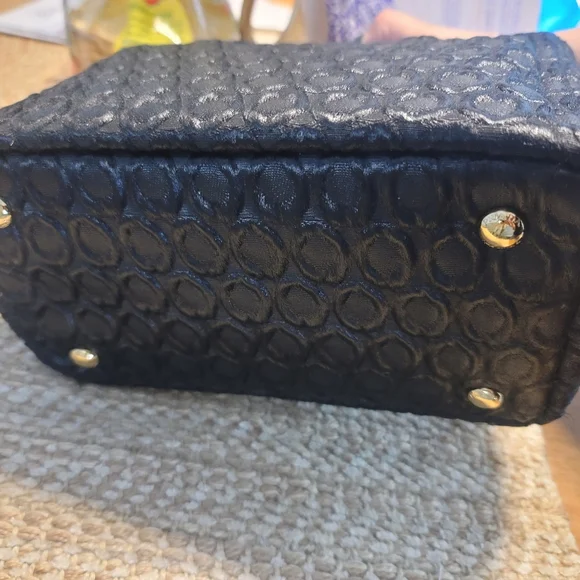 Prada Black Textured Handbag with Gold Chain - Picture 12 of 12